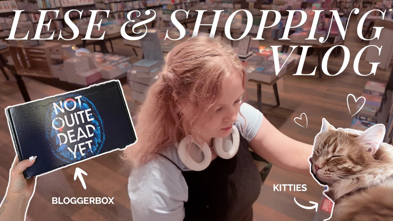 Buchblogger lauri.ollii beim Lese- und Shopping-Vlog: Bücher einkaufen, Bloggerbox auspacken und Katzenmomente – kreativer Bücher-Content auf YouTube.